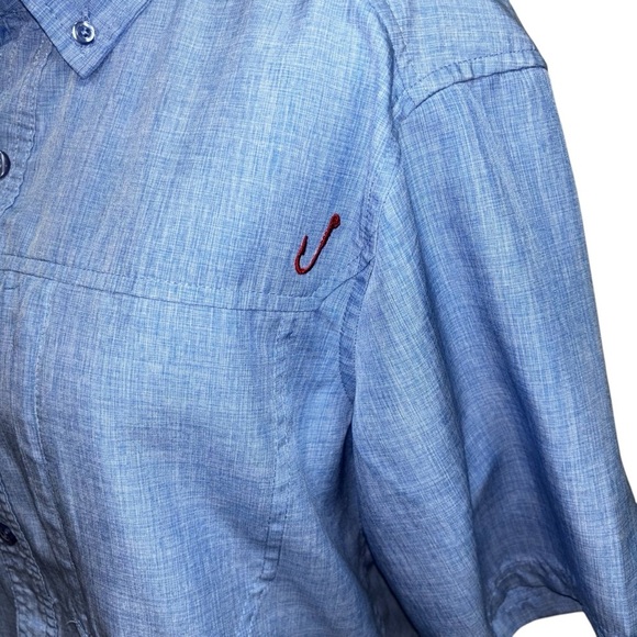 Red Hook Lure Men's S Small Button Down Fishing Shirt Short Sleeves Quick Dry - Picture 3 of 6